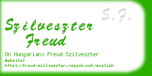 szilveszter freud business card